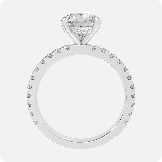 Luminous Round-Cut Hidden Halo Solitaire - Image 3