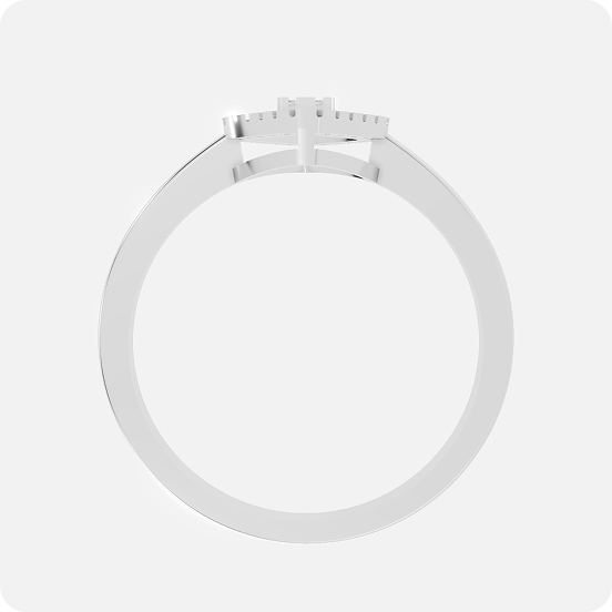 Marquise Baguette Halo Diamond Ring - Image 3