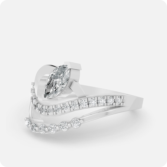 Marquise Beaded-Halo Heritage Ring