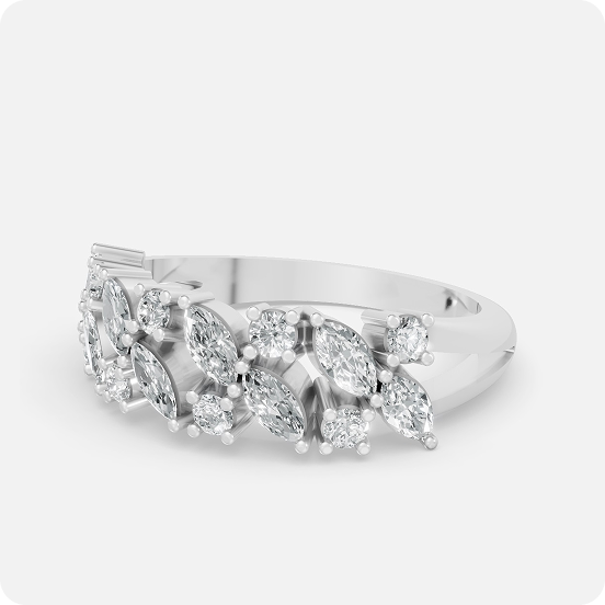 Marquise Cluster Diamond Band - Image 2