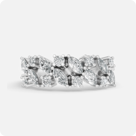 Marquise Cluster Diamond Band