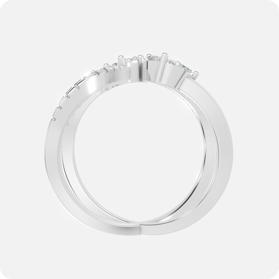 Marquise Diamond Criss-Cross Infinity Ring - Image 3