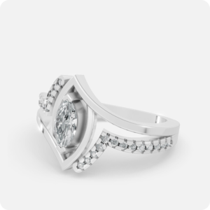 Marquise Halo Bypass Ring