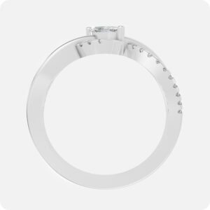 Marquise Infinity Twist Ring-Silver