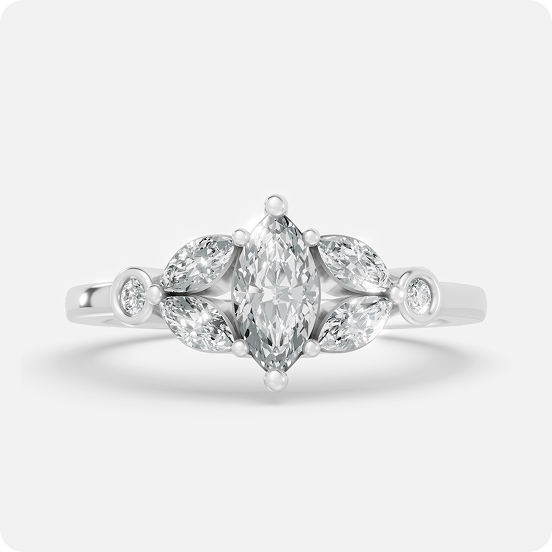 Marquise Stellar Blossom Ring