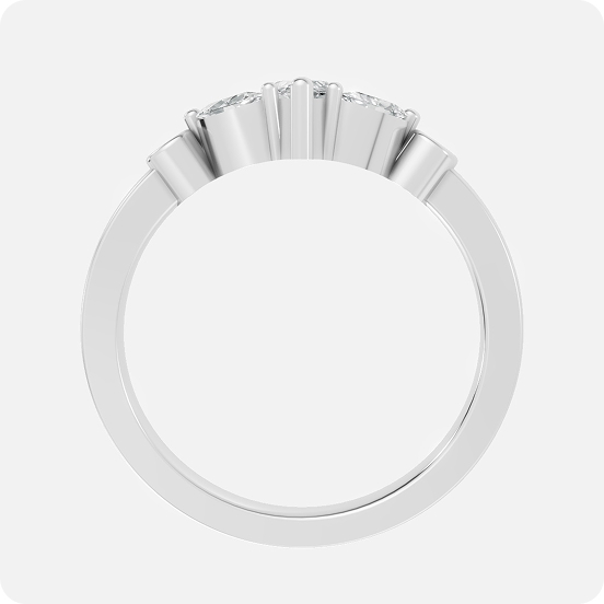 Marquise Stellar Blossom Ring-Silver