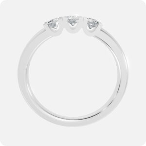 Mirrored Zenith Open Teardrop Ring-Silver