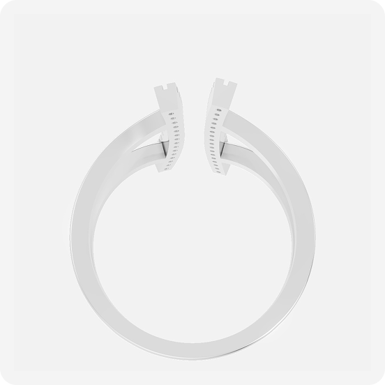 Open V-Line Diamond Elegance Ring - Image 3