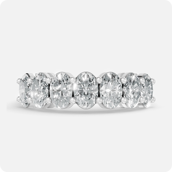 Oval Cut Diamond Eternity Band Ring