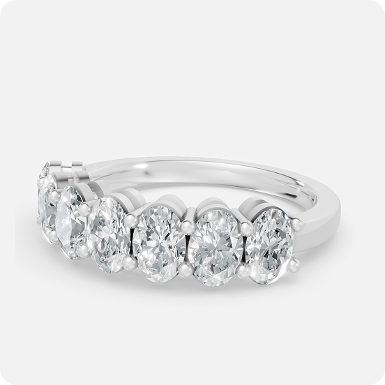 Oval Cut Diamond Eternity Band Ring - Image 3