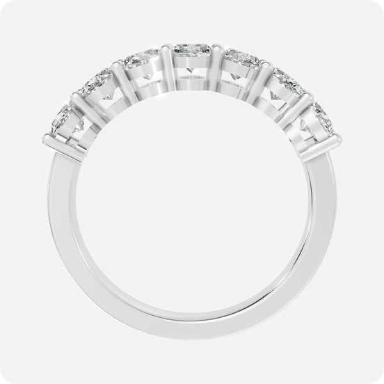 Oval Cut Diamond Eternity Band Ring - Image 2