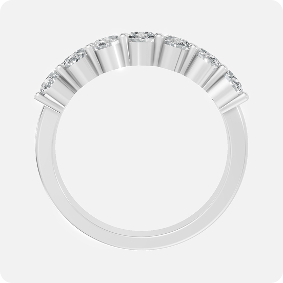 Oval Eternity Band-Silver