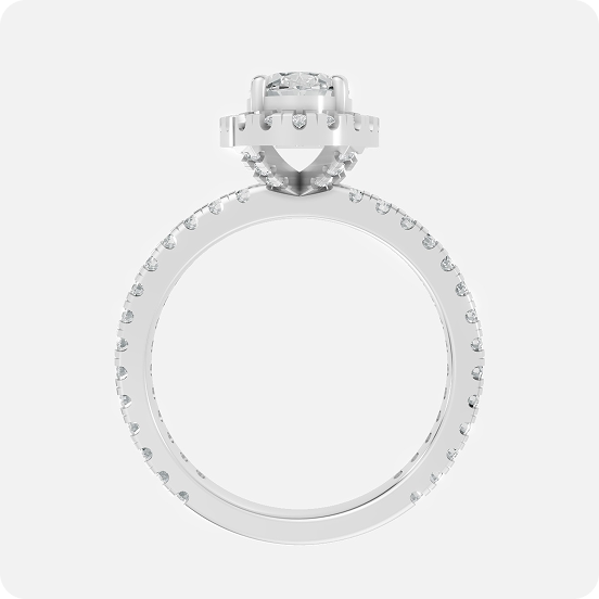Oval Halo Diamond Ring