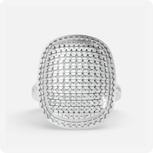 Pave Cushion Diamond Statement Ring