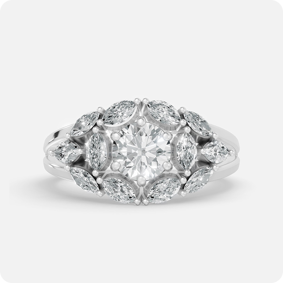 Radiant Bloom Diamond Cluster Ring - Image 3