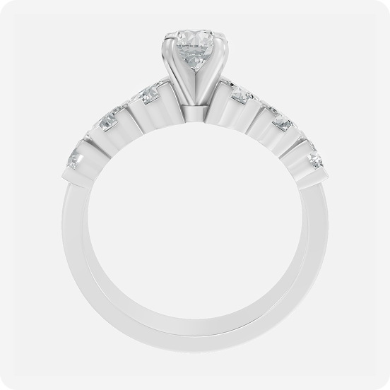 Radiant Round-Cut Diamond Band Ring - Image 3