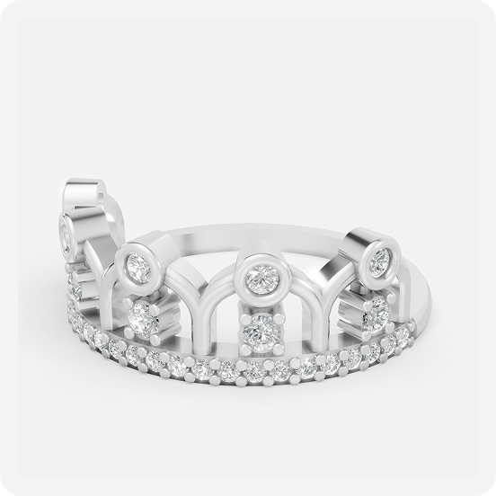 Regal Crown Diamond Band - Image 3