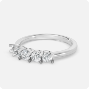 Round Diamond Five-Stone Band Ring