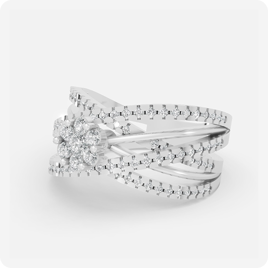 Royal Blossom Multi-Layer Diamond Ring