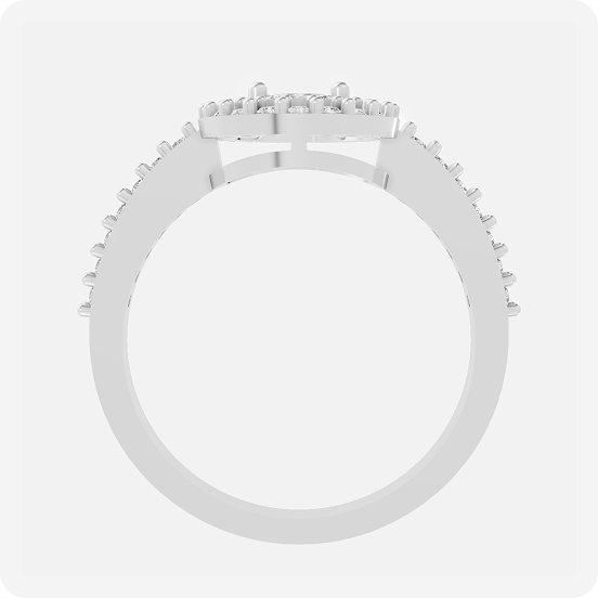 Royal Cluster Diamond Halo Ring - Image 3