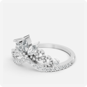 Royal Tiara Floral Diamond Ring