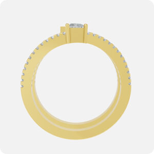 Spiral Archer Bypass Ring-Gold