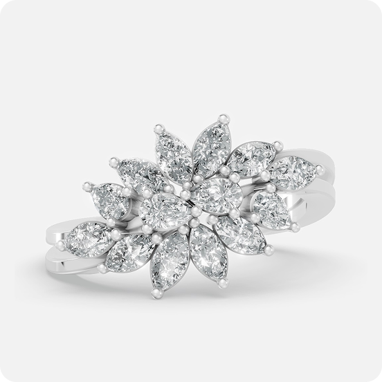 Spiral Blossom Bypass Ring - Image 2