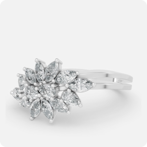 Spiral Blossom Bypass Ring