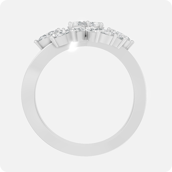 Spiral Blossom Bypass Ring - Image 3