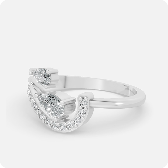 Spiral Symphony Diamond Ring