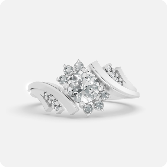 Stellar Cascade Round Halo Bypass Ring