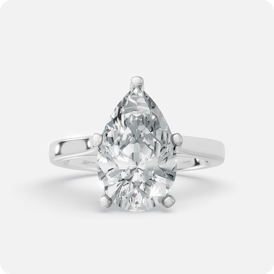 The Classic Royal Pear Solitaire Ring - Image 3