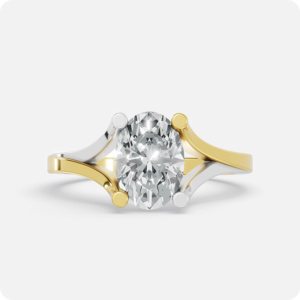 The Meridian Oval Two-Tone Solitaire