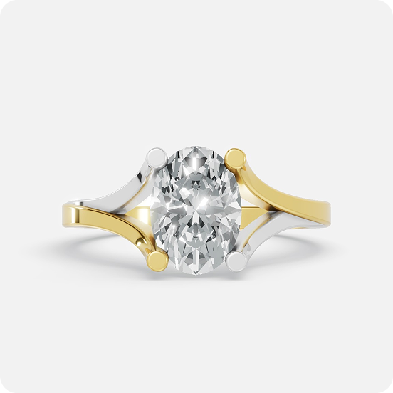 The Meridian Oval Two-Tone Solitaire