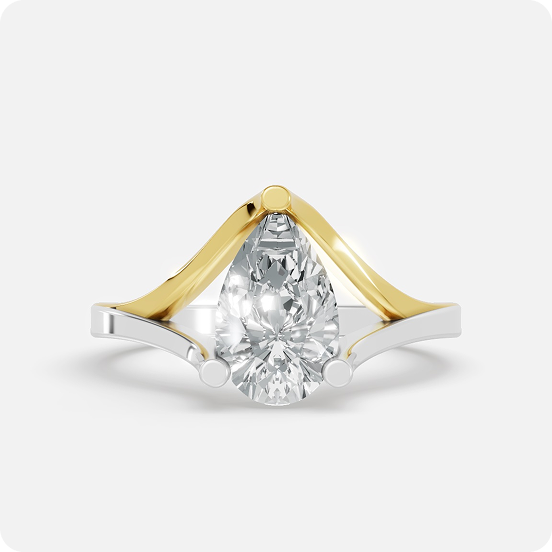 The Meridian Oval Two-Tone Solitaire - Image 2