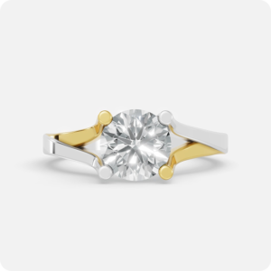 The Meridian Round Two-Tone Solitaire
