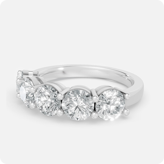 The Quintessence Five-Stone Anniversary Band