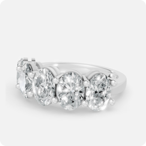 The Radiant Regency Five-Stone Band-Silver