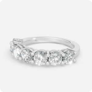 Royal Aura Seven-Stone Anniversary Band with round brilliant diamonds
