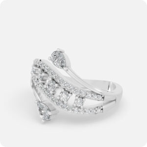 The Royal Cascade Diamond Bypass Ring