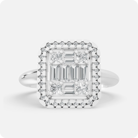 The Royal Empress Emerald Mosaic Ring