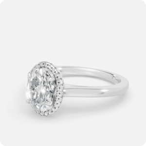 The Sovereign Oval Halo Solitaire