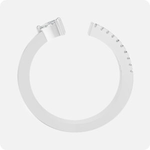 Trillion Open-Architect Open Ring-Silver