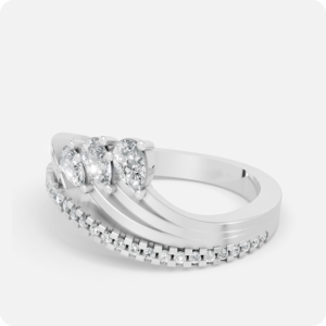 Triple Pear Serpentine Ring