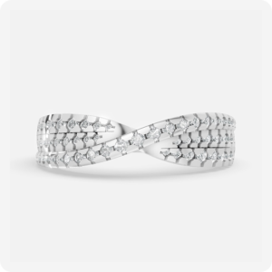 Triple-Row Diamond Crossover Band