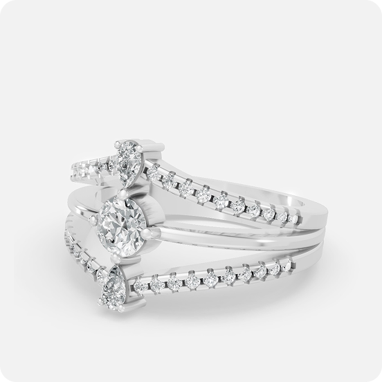 Triple-Tier Celestial Halo Ring - Image 2