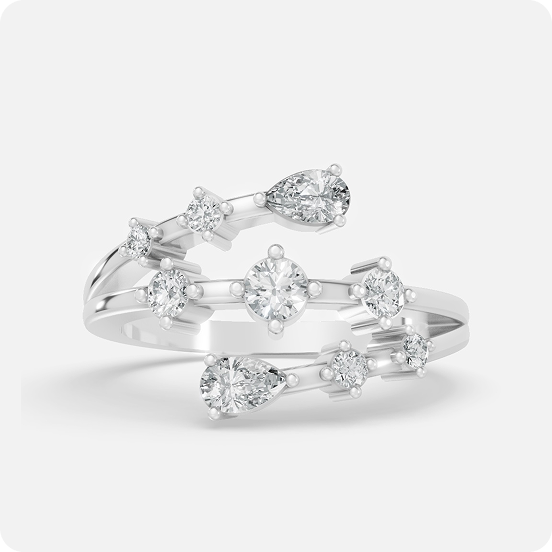 Triple-Tier Constellation Wrap Ring