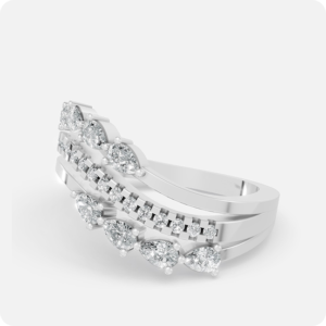 Triple-Tier Pear Blossom Ring