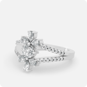 Triple-Tier Pear Petal Ring