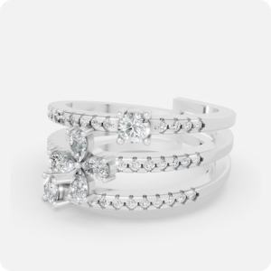 Triple-Tier Stellar Blossom Ring